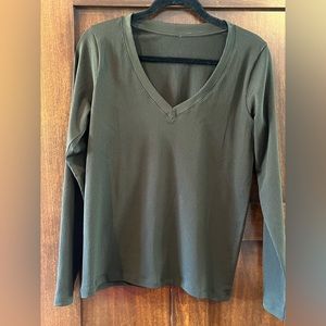 Athleta, Ribbed Long-sleeve tee, Size M